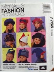 7768 KIDS 10 WINTER HAT VARIATIONS PATTERN SM-L 19.5''-22''